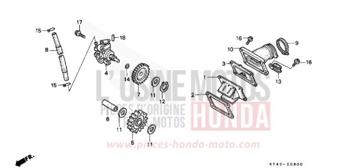 POMPE A HUILE NSR125RK de 1989